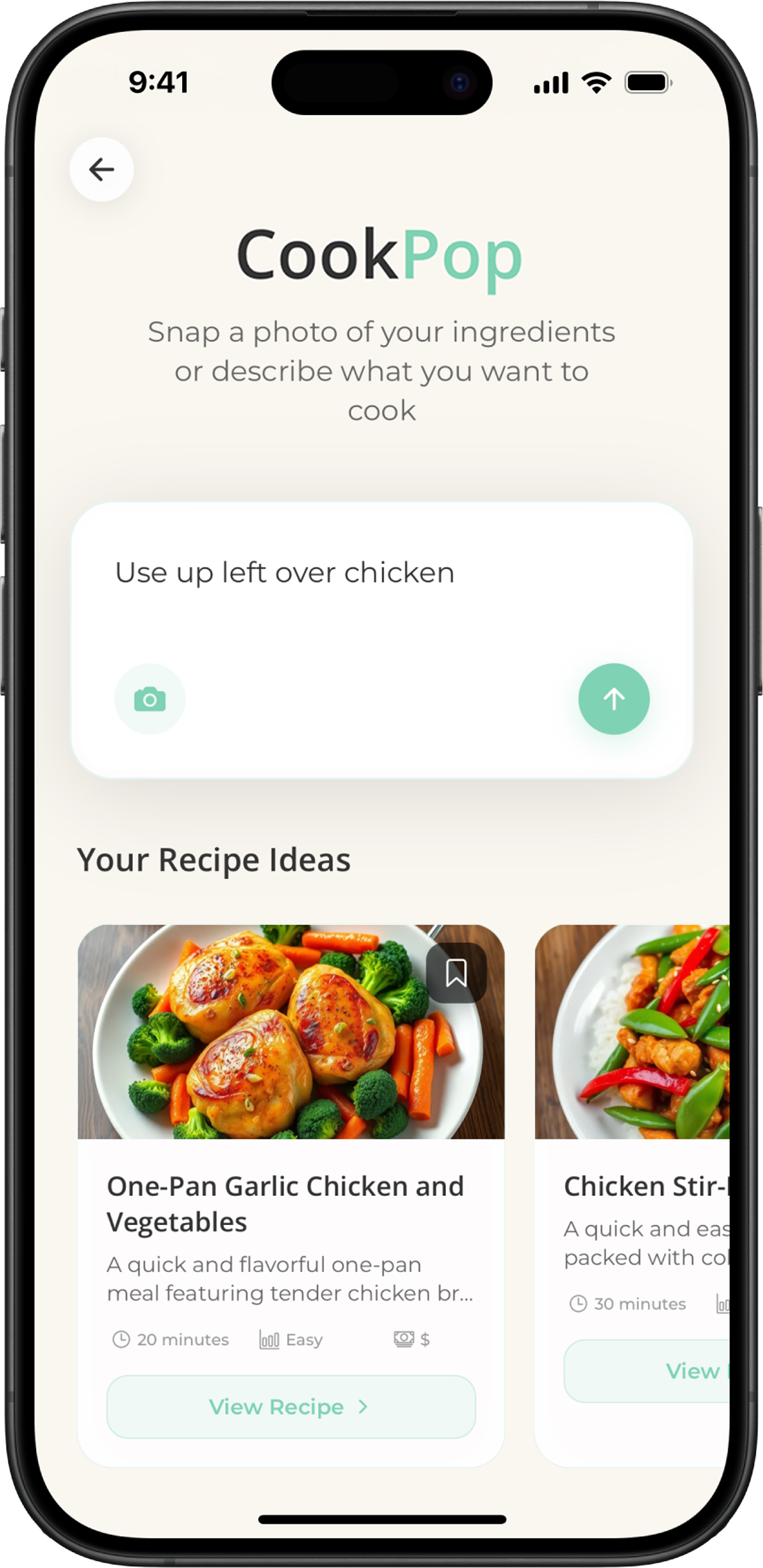 Ask CookPop Feature Demo